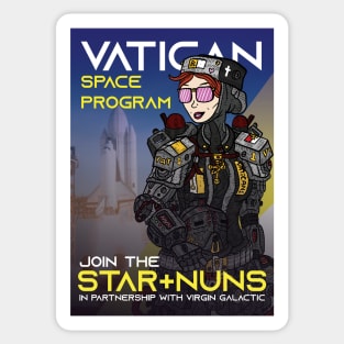 Vatican space program, nasa for nuns. Sticker